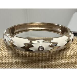 Sequin Nordstrom Colorful Mid-Thin Gold Tone Enamel Hinge Bangle $33 NWOT #26